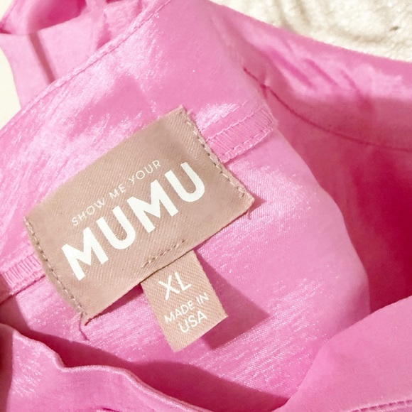 NEW Show Me Your Mumu Juliet Lace Up Corset Maxi Dress in Pink Taffeta size XL - Picture 10 of 10